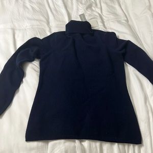 NWT Navy Cashmere Turtleneck Sweater